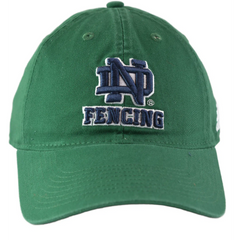 Notre Dame Fighting Irish Fencing Green Relaxed Fit Adjustable Cap Dad Hat by Adidas