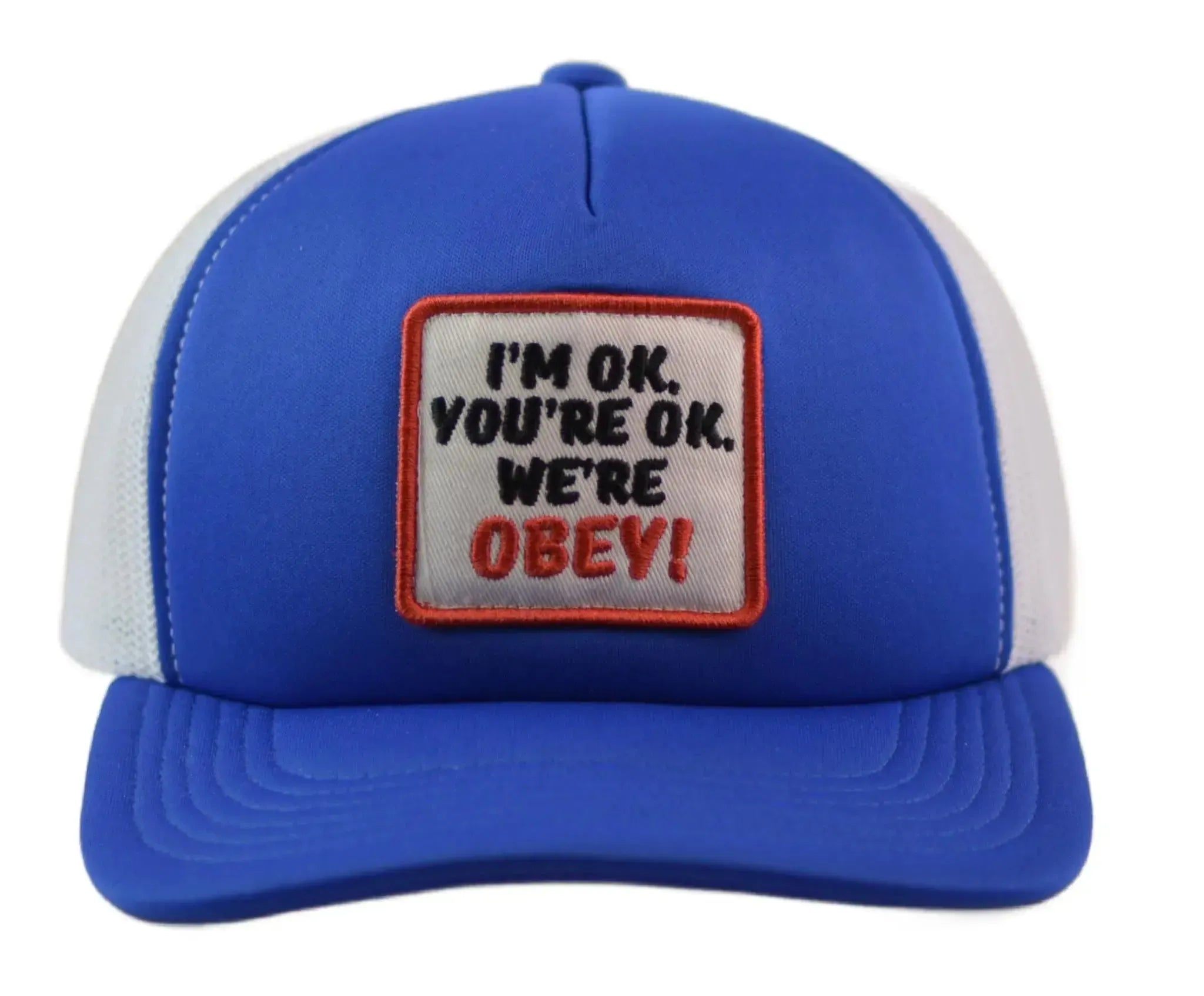 Obey I’m OK You’re OK Mesh Back Blue/White Snapback Hat