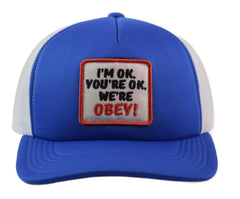 Obey I’m OK You’re OK Mesh Back Blue/White Snapback Hat