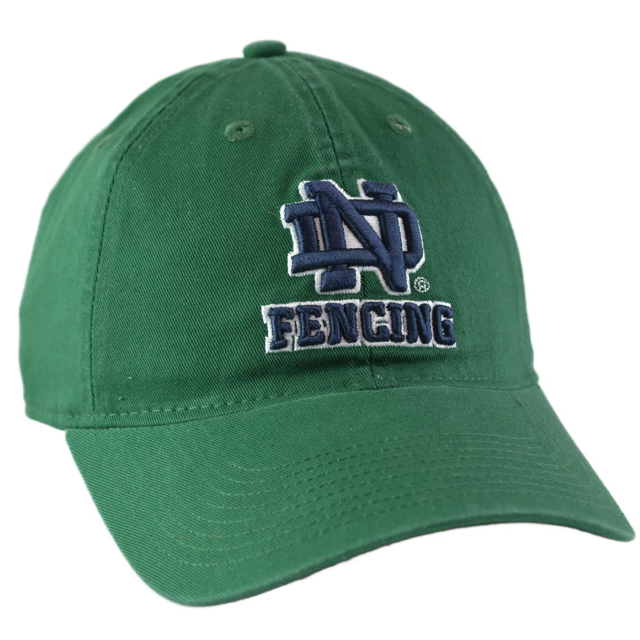 Notre Dame Fighting Irish Fencing Green Relaxed Fit Adjustable Cap Dad Hat by Adidas