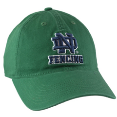 Notre Dame Fighting Irish Fencing Green Relaxed Fit Adjustable Cap Dad Hat by Adidas