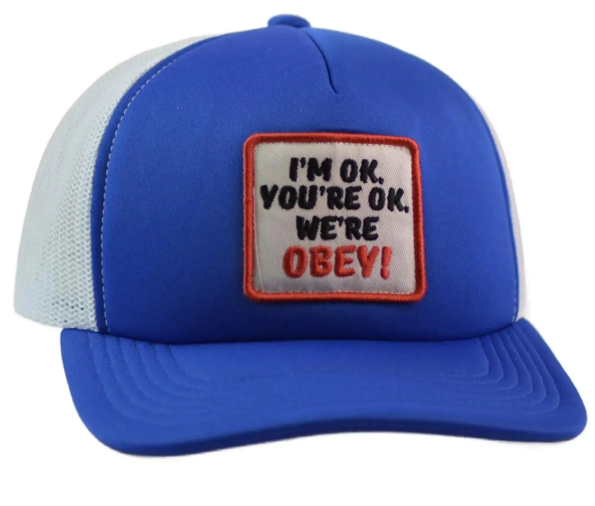 Obey I’m OK You’re OK Mesh Back Blue/White Snapback Hat