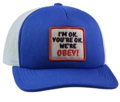 Obey I’m OK You’re OK Mesh Back Blue/White Snapback Hat