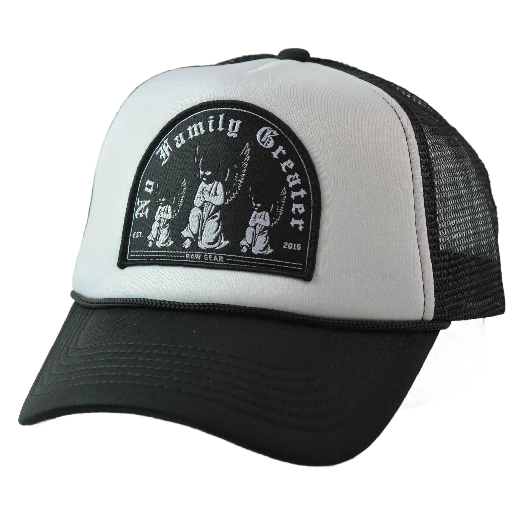 RAWGEAR By Any Means Black & White Two-Tone Classic Snapback Trucker Hat