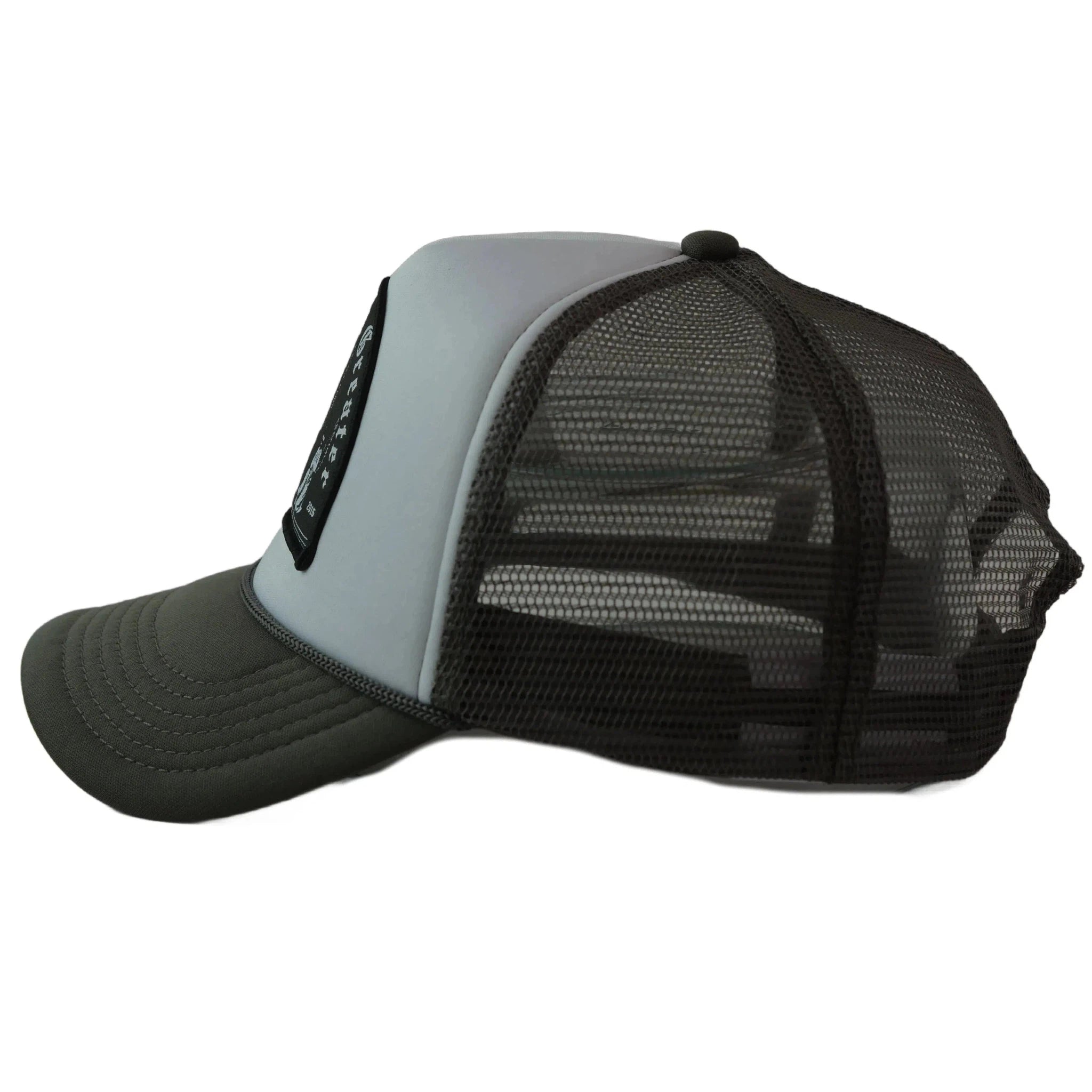 RAWGEAR By Any Means Gray & White Two-Tone Classic Snapback Trucker Hat