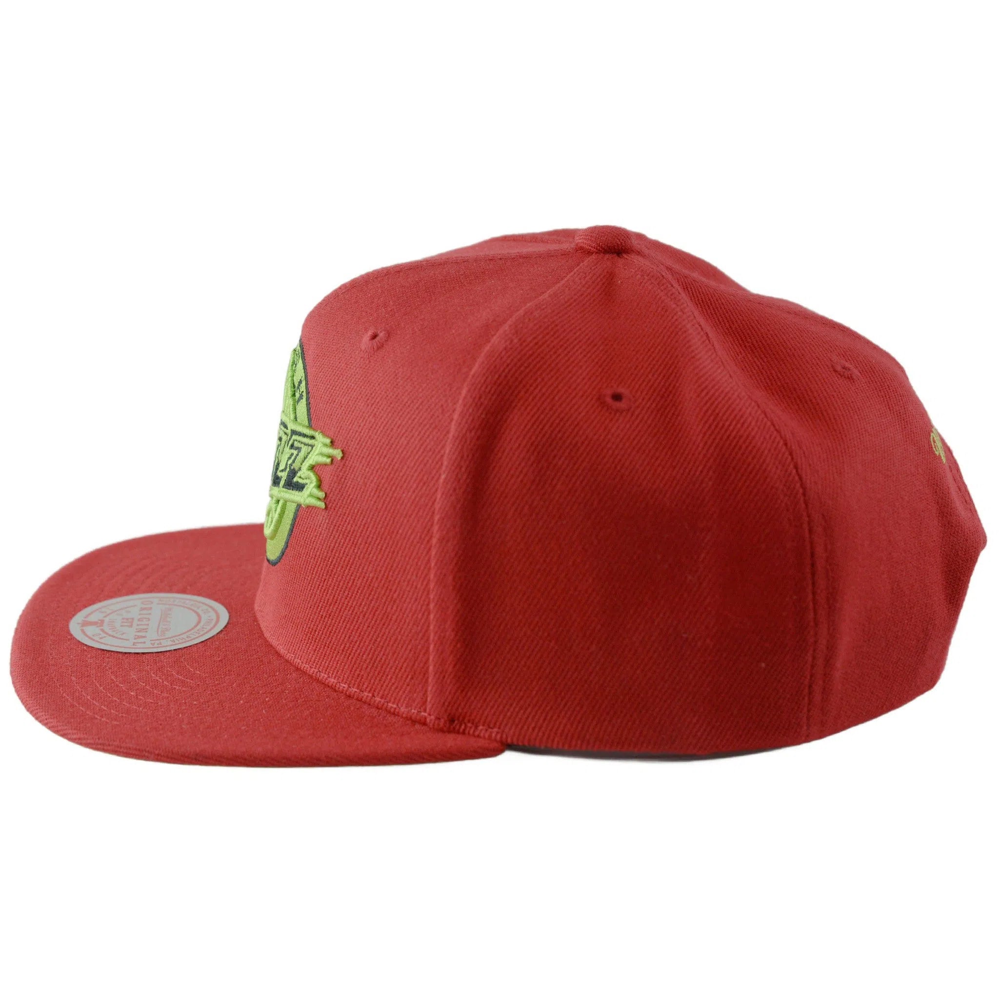 Utah Jazz NBA Reverse Grinch Men's Basketball Snapback Cap Flat bill Hat by Mitchell & Ness