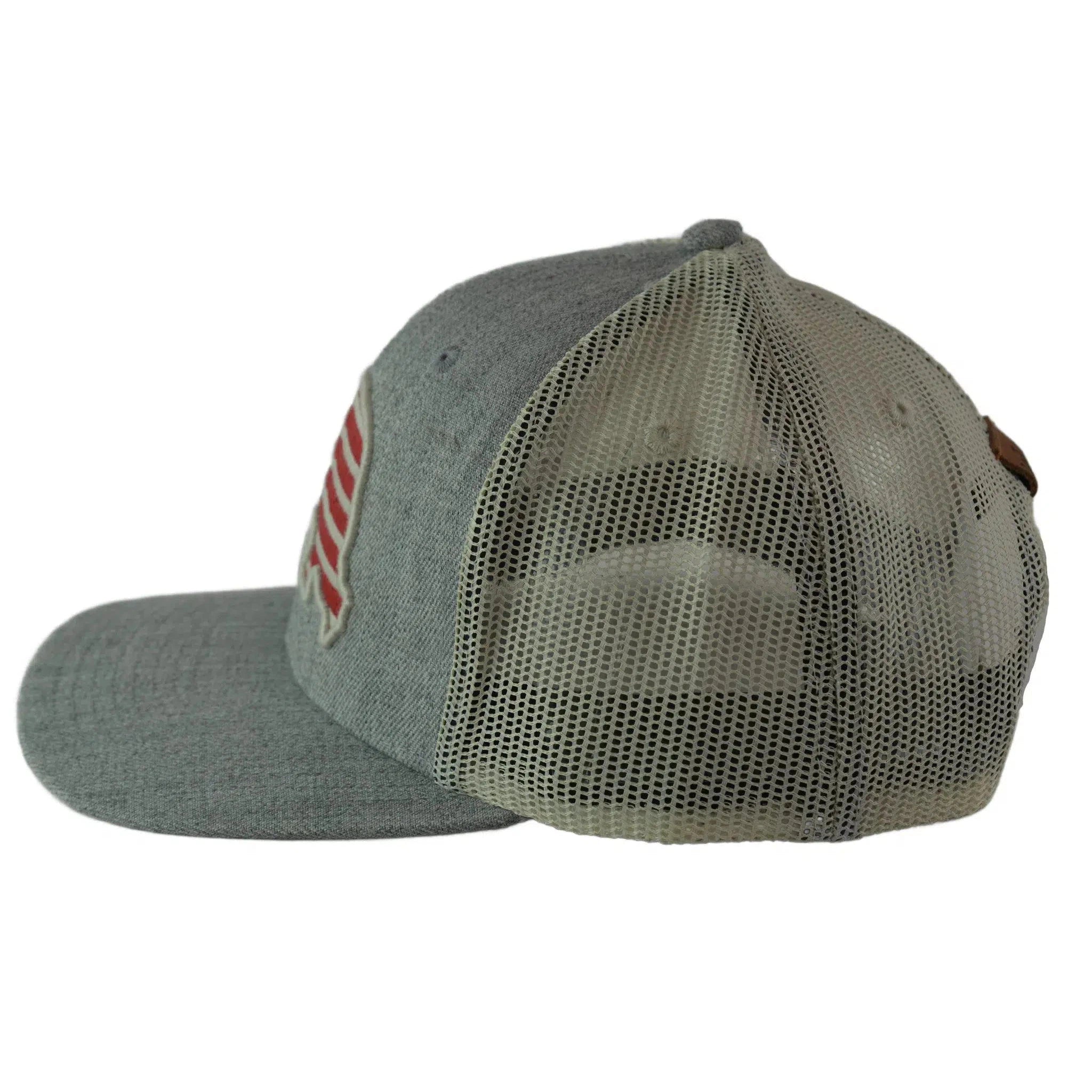 Local Crowns Animal Views Bear Light Gray & Cream Snapback Cap Trucker Hat