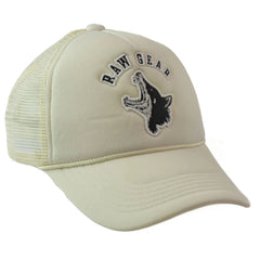 RAWGEAR Gym Gear "Wolf Pack" Off White Classic Foam Snapback Trucker Hat