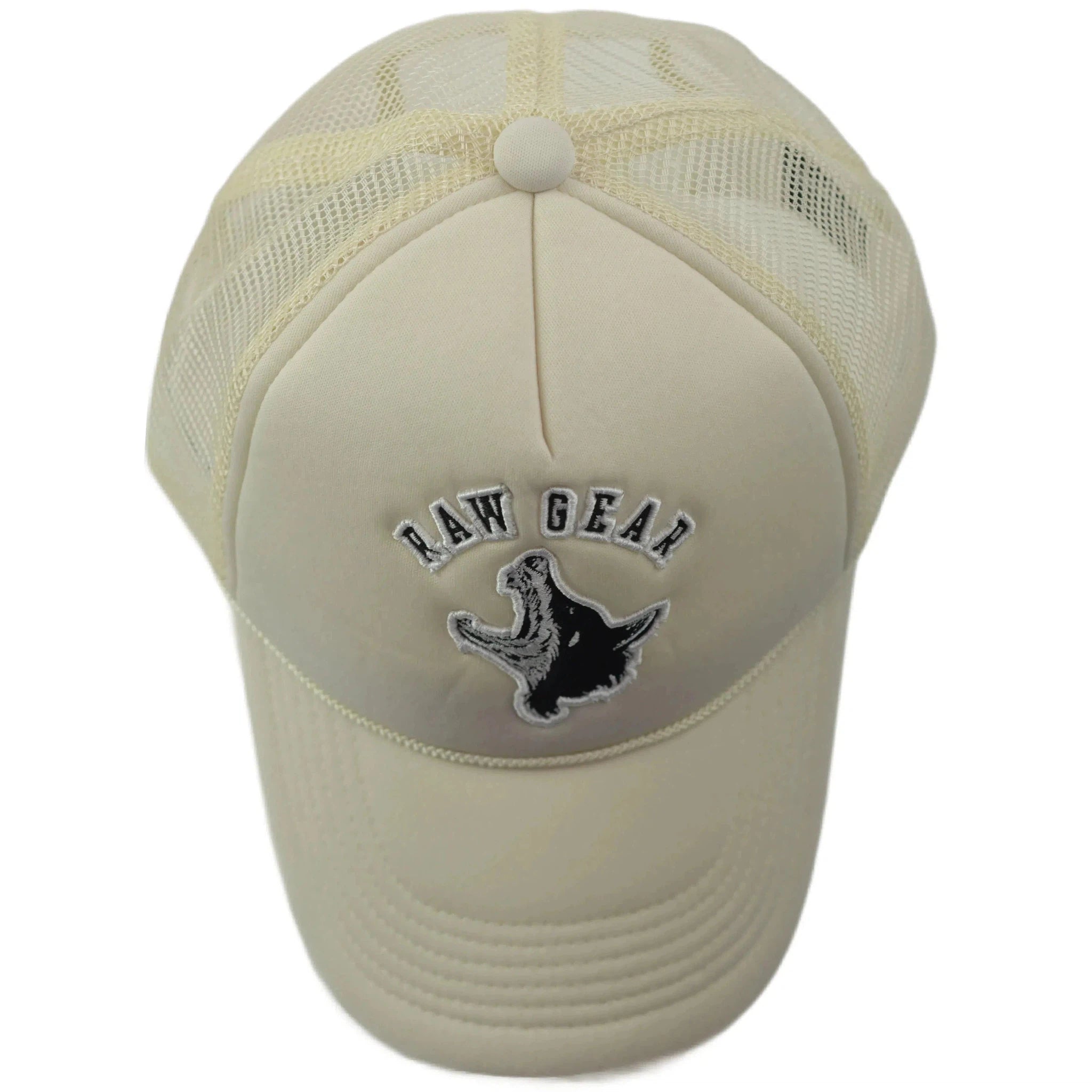 RAWGEAR Gym Gear "Wolf Pack" Off White Classic Foam Snapback Trucker Hat