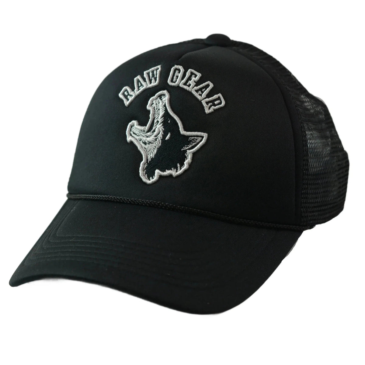 RAWGEAR Gym Gear "Wolf Pack" Black Classic Foam Snapback Trucker Hat