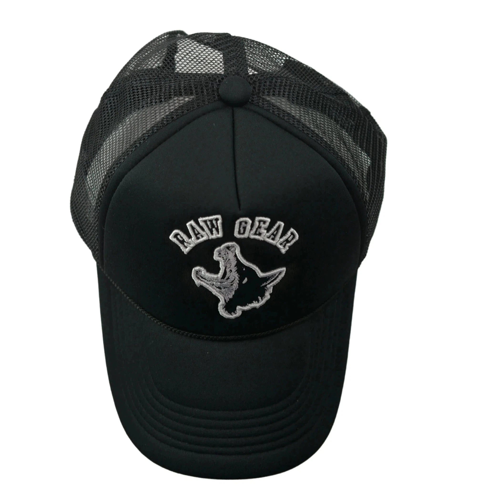 RAWGEAR Gym Gear "Wolf Pack" Black Classic Foam Snapback Trucker Hat