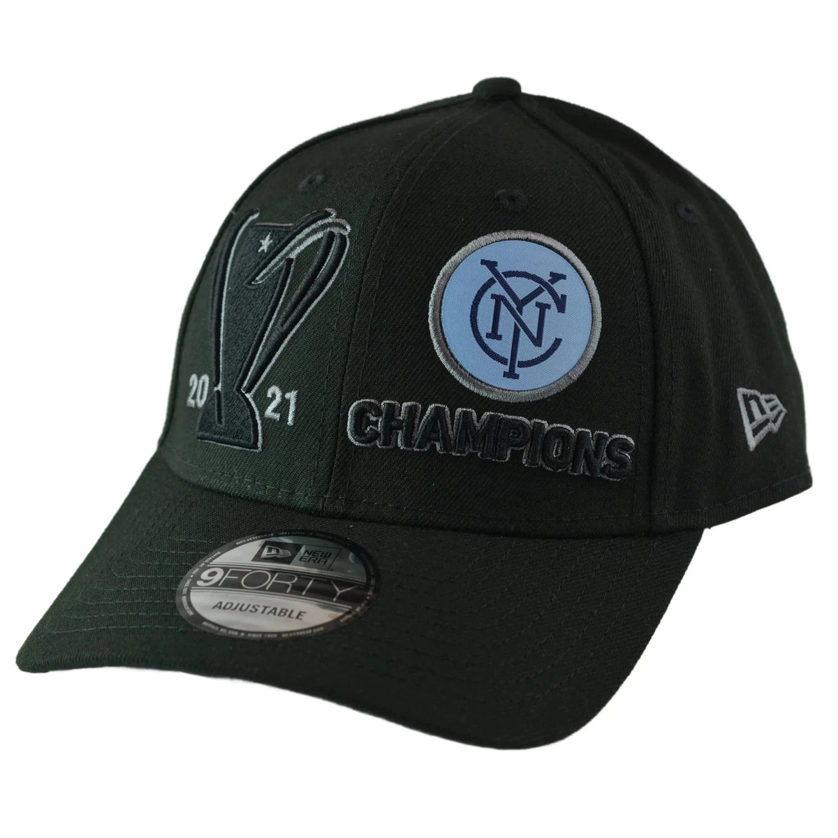 New York City FC New Era 9FORTY 2021 MLS Cup Soccer Champions Adjustable Hat