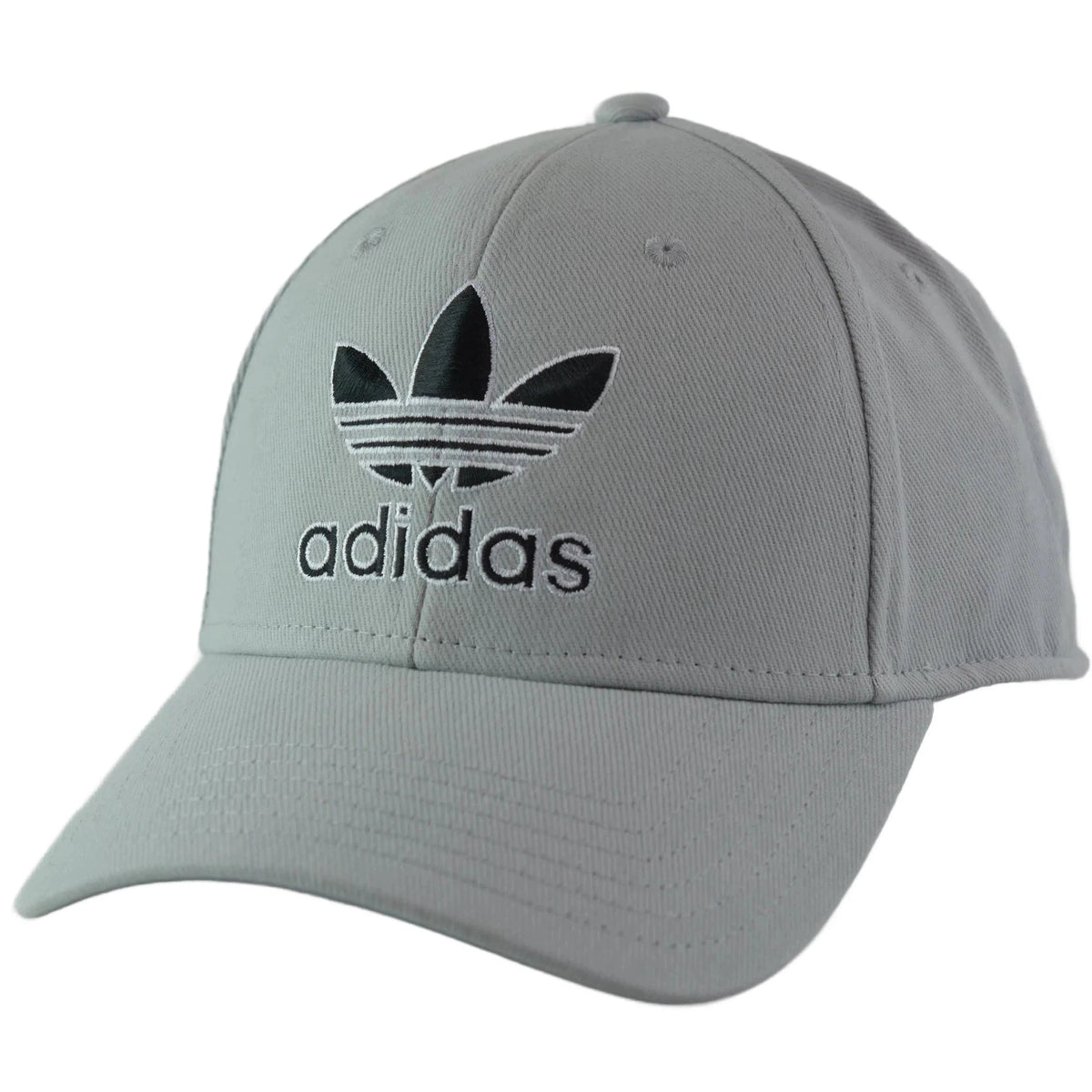 Adidas Originals Icon 2.0 Stone Gray & Black Hat Trefoil Logo Snapback Cap