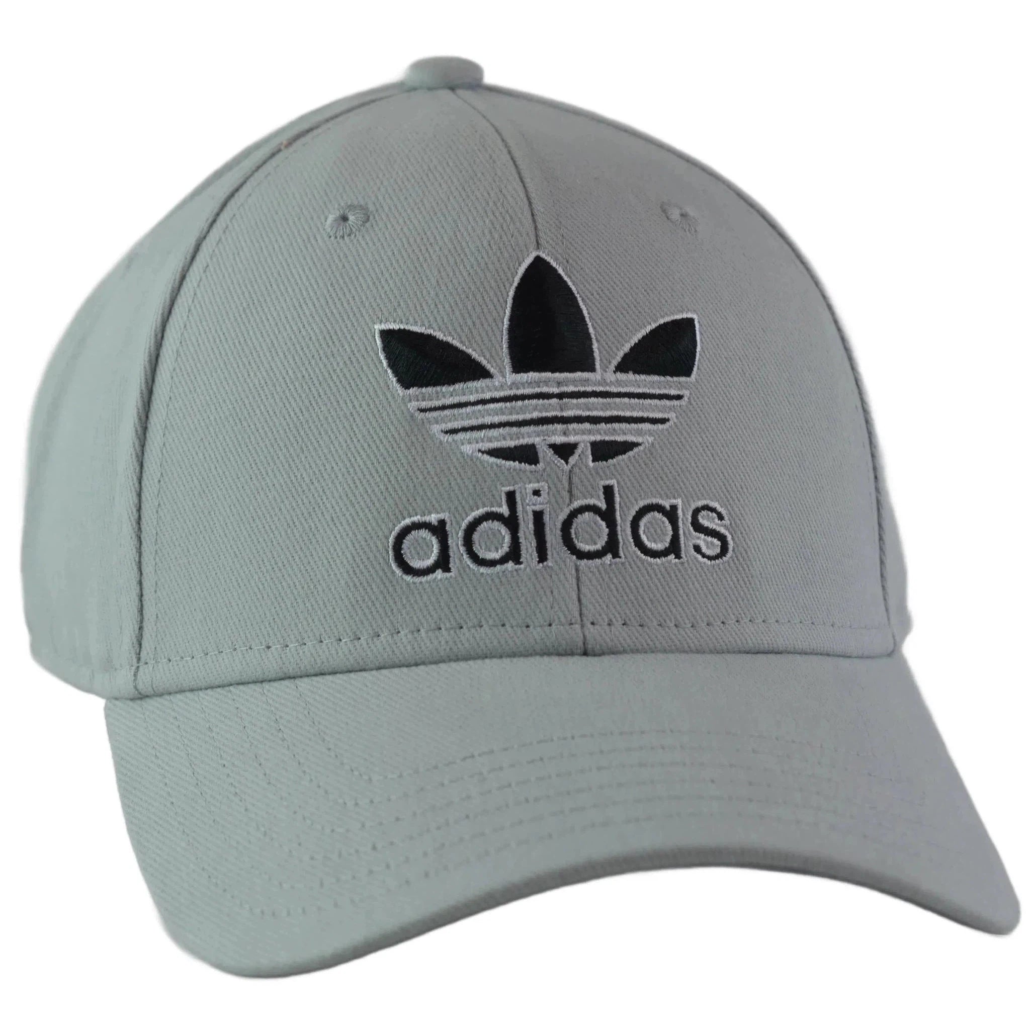 Adidas Originals Icon 2.0 Stone Gray & Black Hat Trefoil Logo Snapback Cap