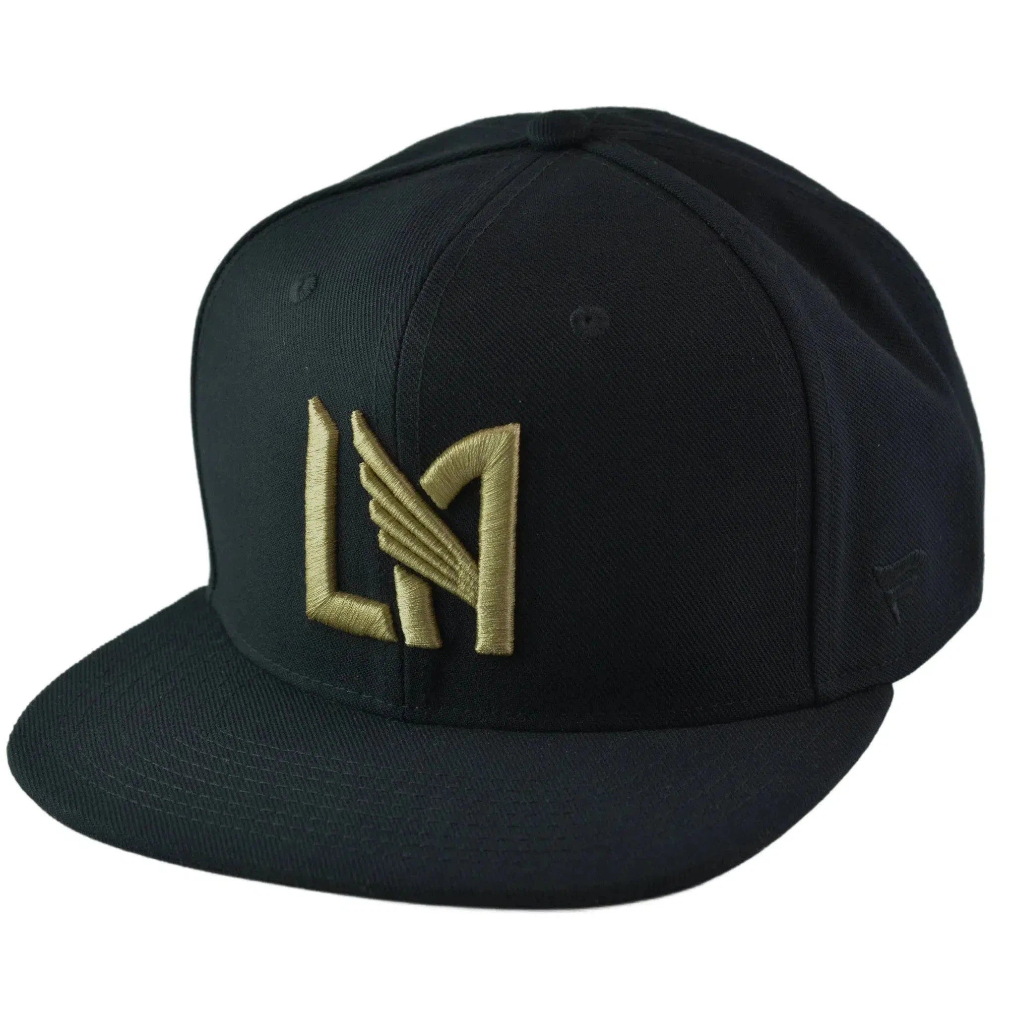 LAFC MLS Soccer Black LAFC Flat Bill Snapback Hat by Fanatics