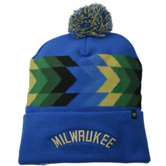 '47 Milwaukee Bucks NBA Montego Knit Cuffed Beanie, Winter Hat with Pom