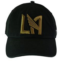 LAFC MLS Soccer Black LAFC Relaxed Fit Strap Back Cap Dad Hat by Fanatics