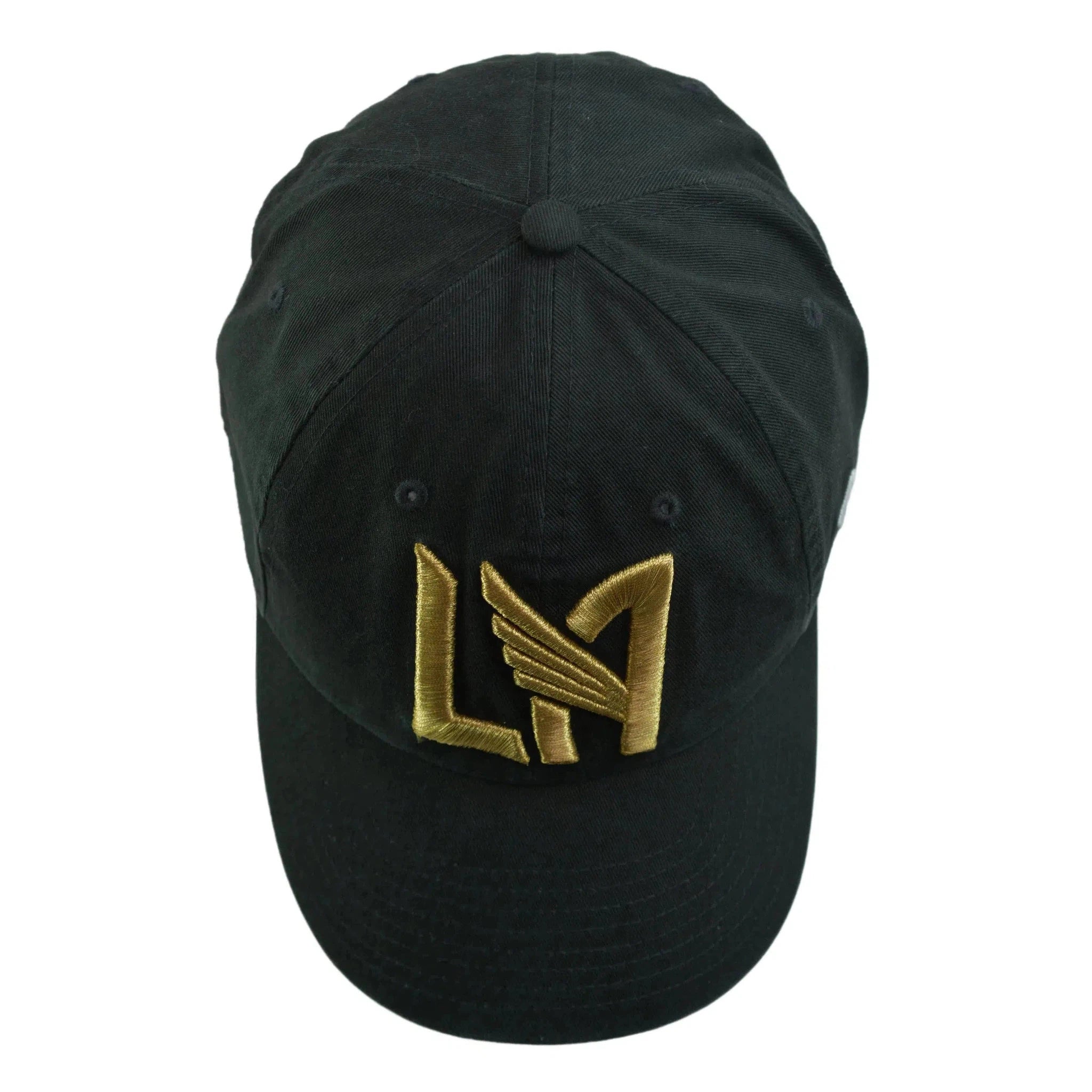 LAFC MLS Soccer Black LAFC Relaxed Fit Strap Back Cap Dad Hat by Fanatics