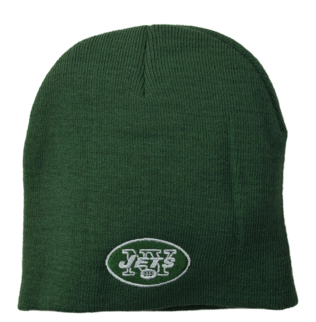 New York Jets Officially Licensed NFL Team Logo Beanie, Cuff-less Winter Hat