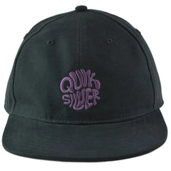 Quiksilver Wash Buckler Relaxed Fit Adjustable Black Strapback Hat