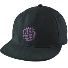 Quiksilver Wash Buckler Relaxed Fit Adjustable Black Strapback Hat