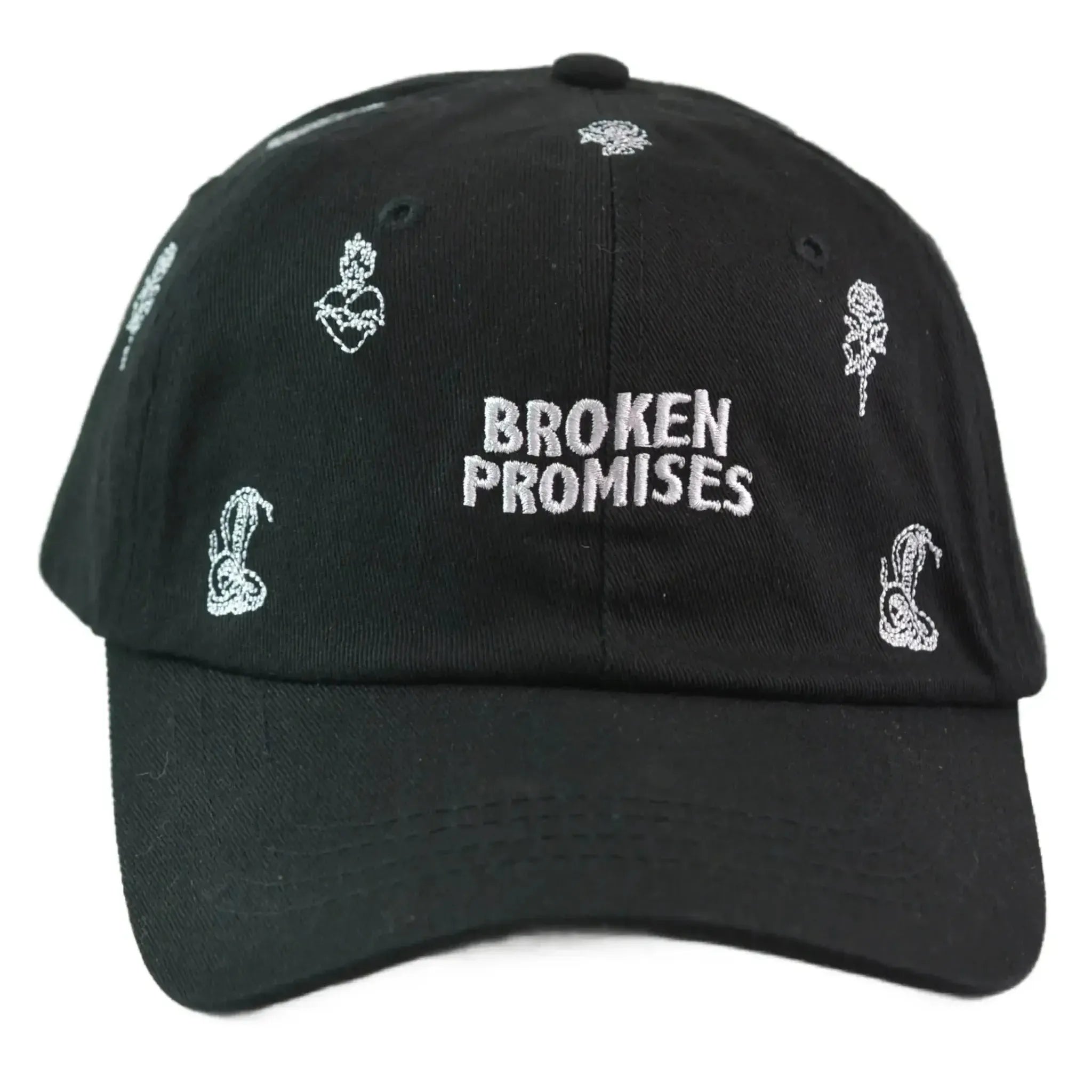 Broken Promises Fortune Black Dad Hat – Adjustable Streetwear Cap