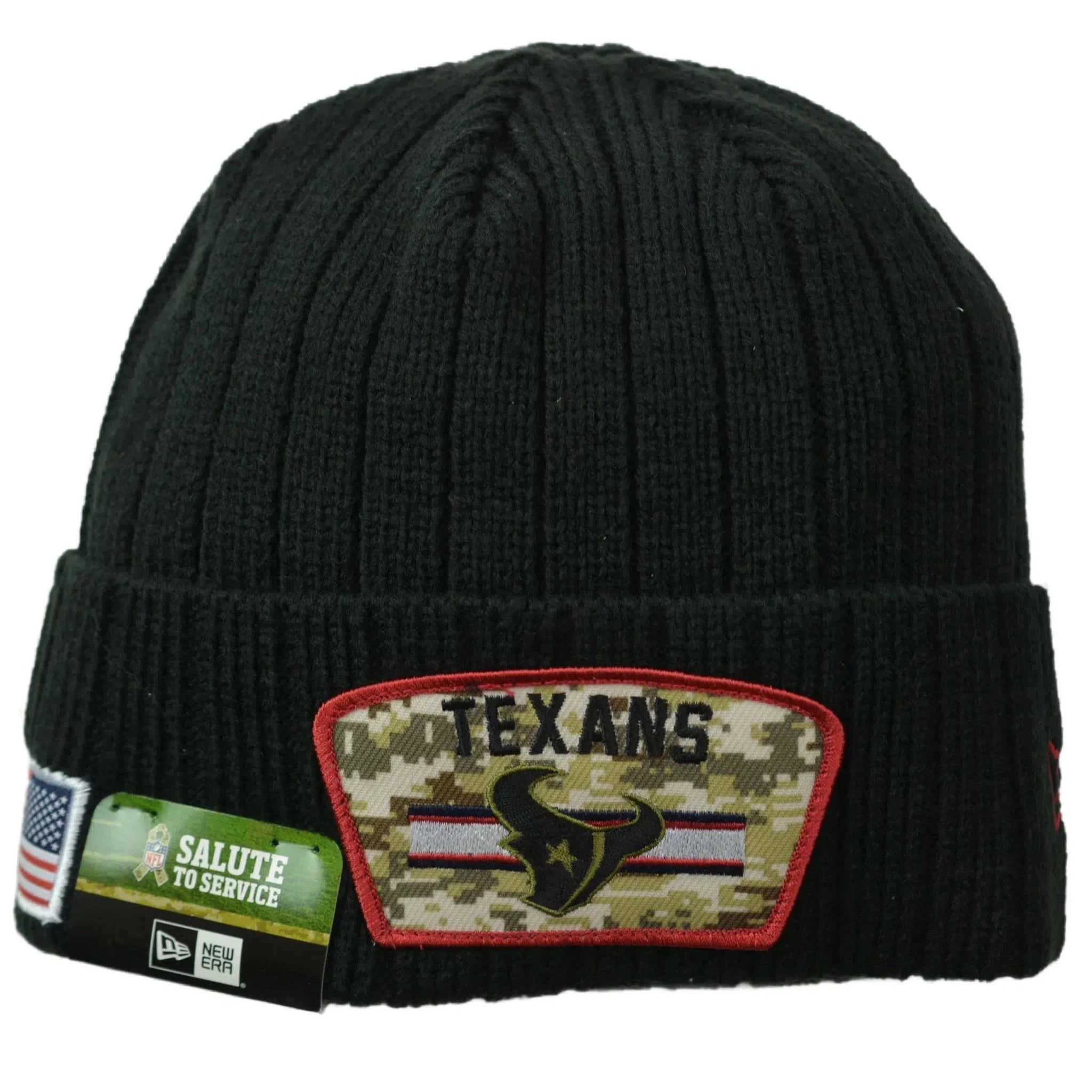 Houston Texans New Era Salute to Service Black Knit Beanie Winter Watch Cap