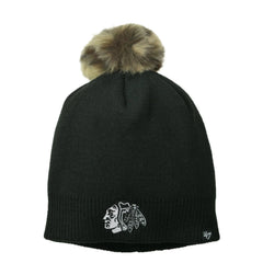 Chicago Blackhawks '47 Serengeti Women's NHL Hockey Team Fur Pom Winter Hat