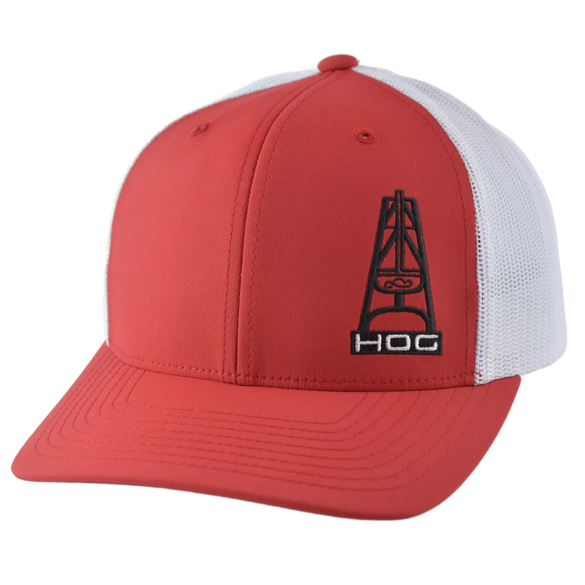 Hooey Hog Red & White Adjustable Trucker Style Mesh back Snapback Cap Hat