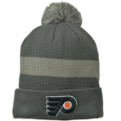 Philadelphia Flyers NHL Home Ice Knit Gray Beanie Winter Hat with Pom