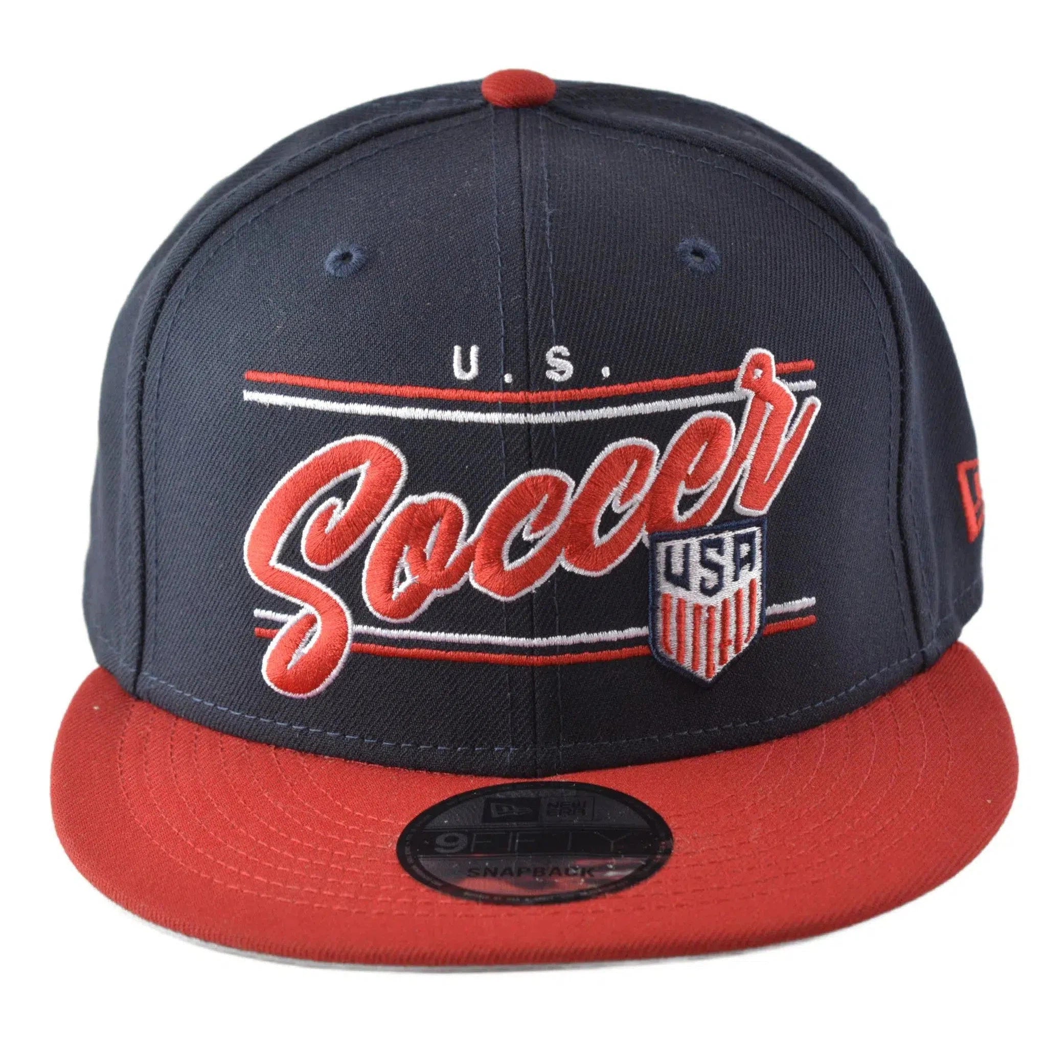 New Era 9FIFTY Team USA Olympic Soccer Navy Blue & Red Men's Snapback Hat