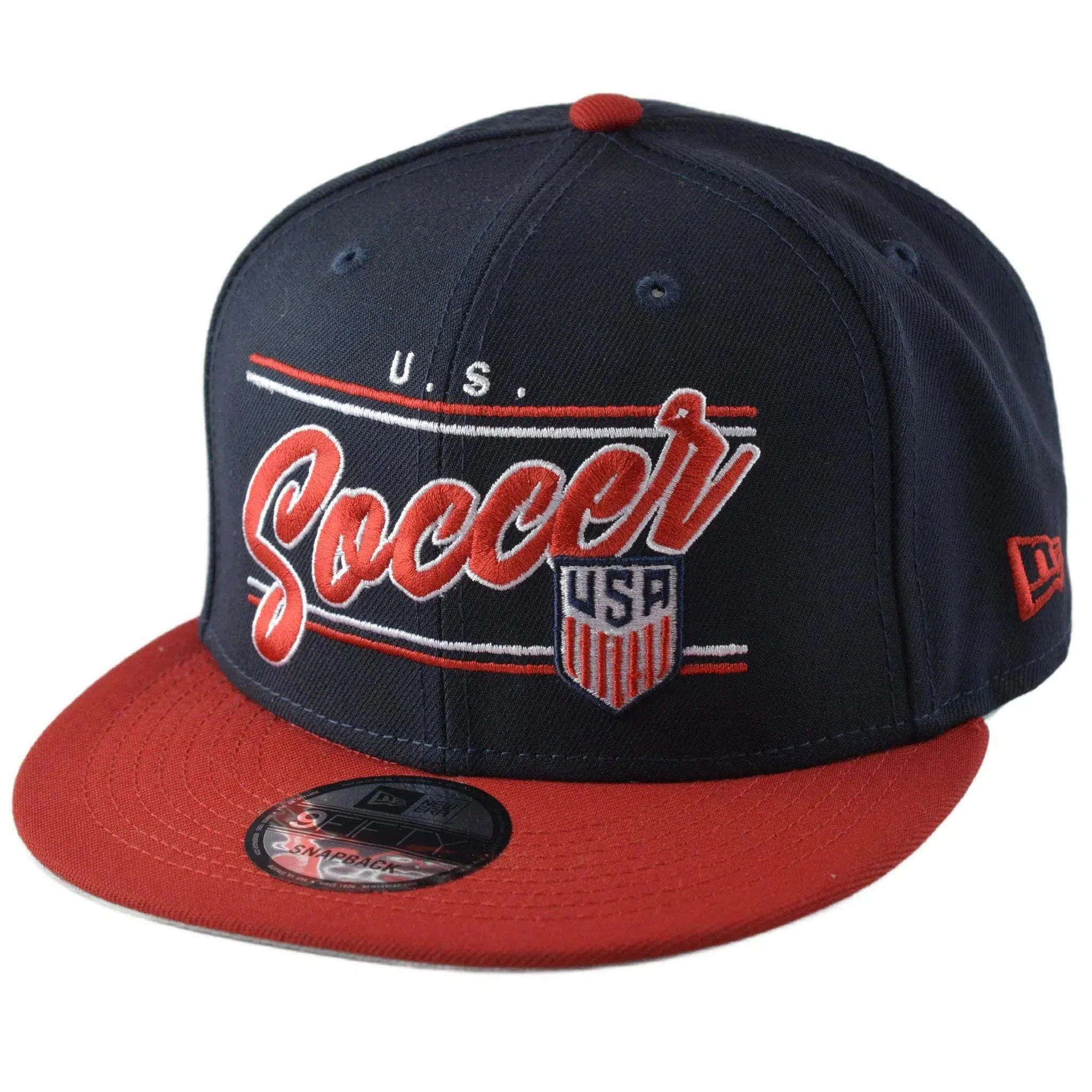 New Era 9FIFTY Team USA Olympic Soccer Navy Blue & Red Men's Snapback Hat