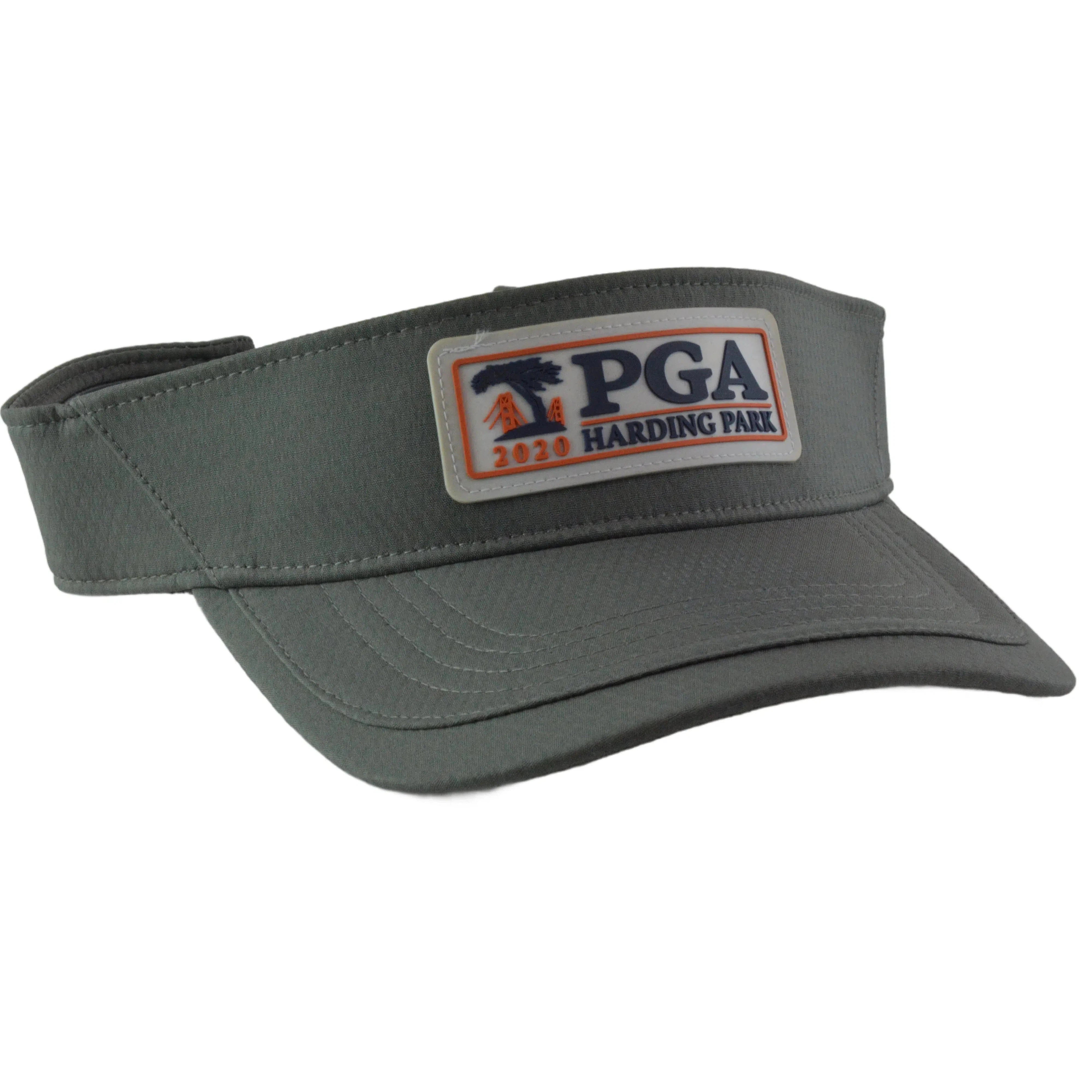 PGA Harding Park Hi Performance Gray Golf Adjustable Sun Visor by Ahead