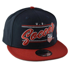 New Era 9FIFTY Team USA Olympic Soccer Navy Blue & Red Men's Snapback Hat