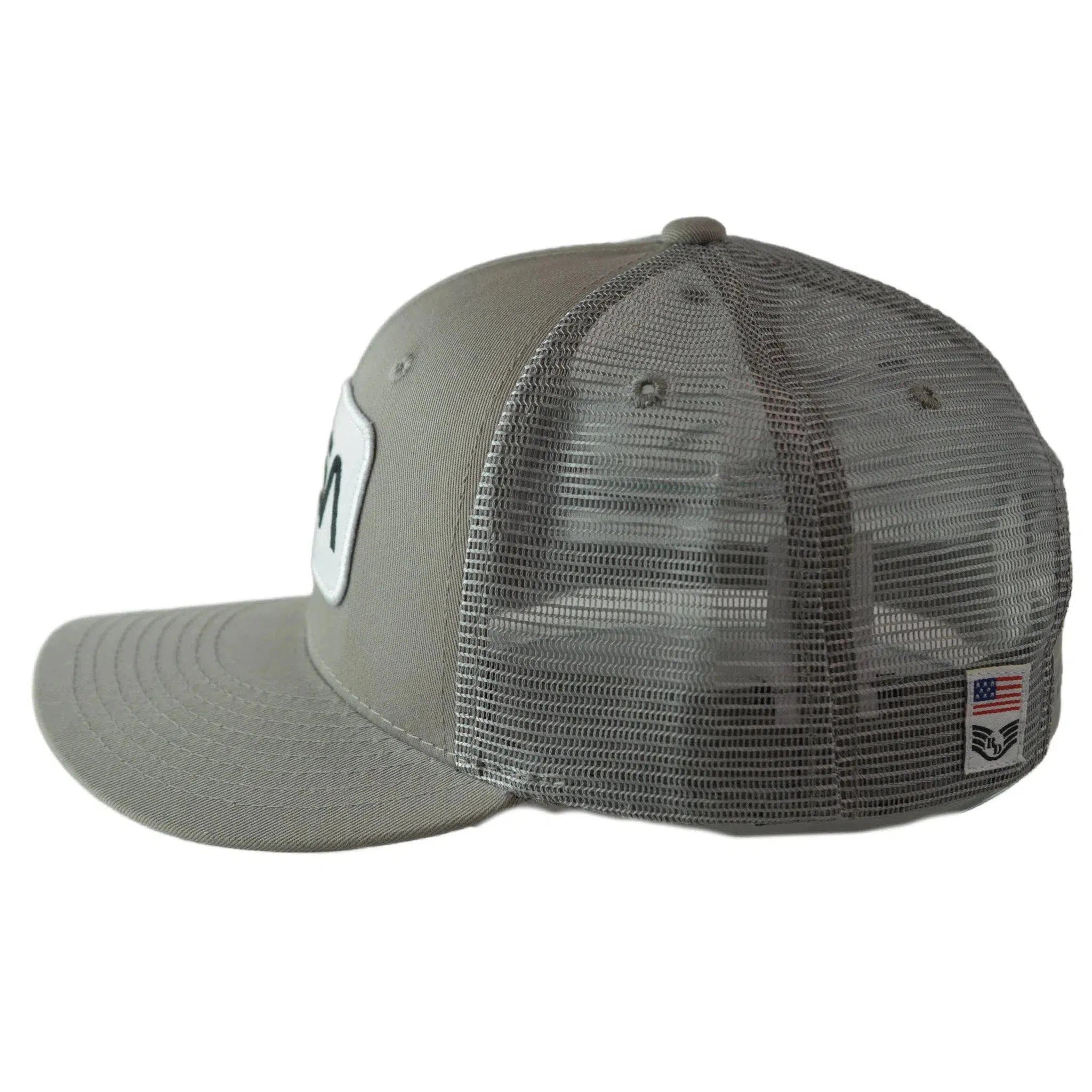 NASA Adjustable Mesh Back Snapback Cap Men's Gray Trucker Hat by Rapid Dominance