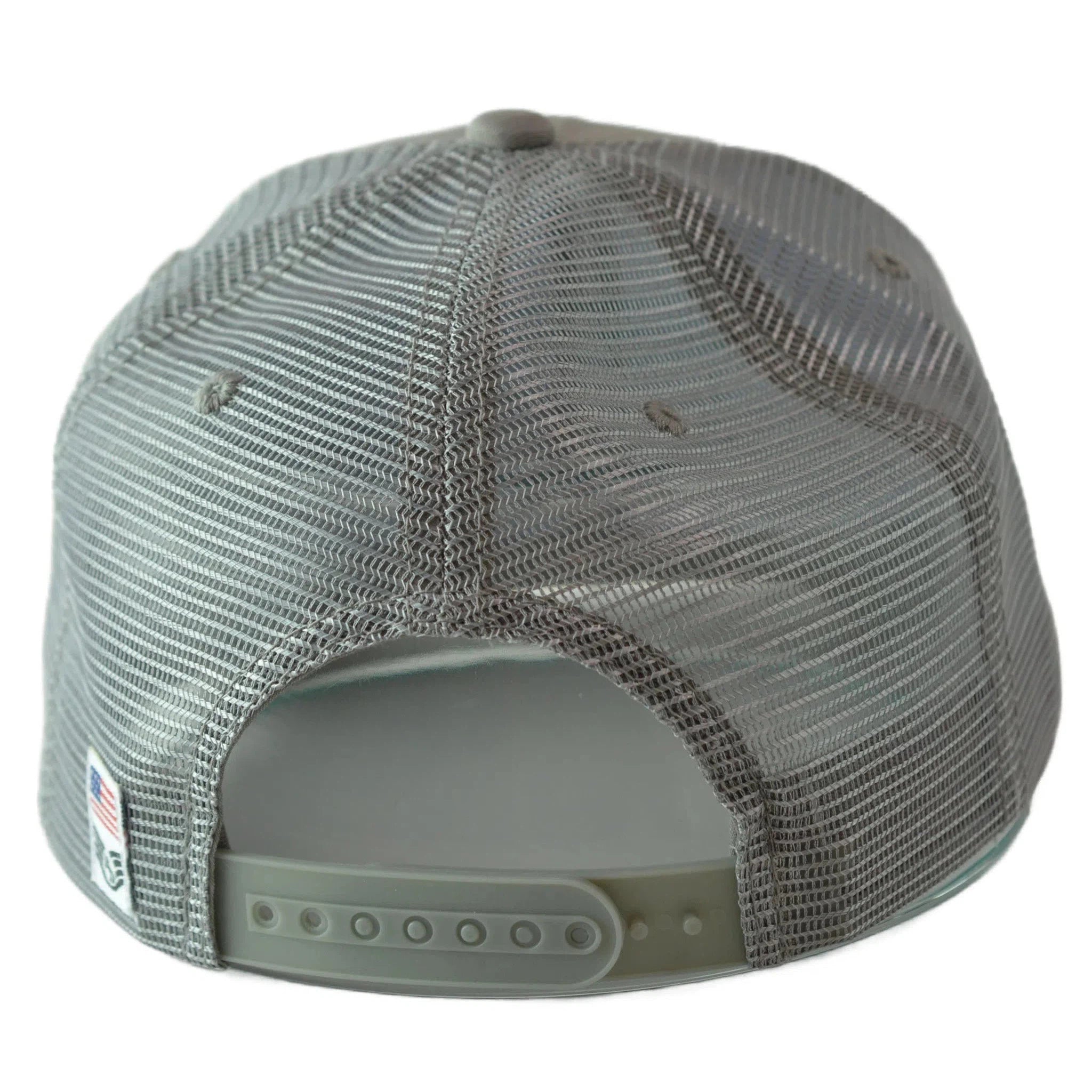 NASA Adjustable Mesh Back Snapback Cap Men's Gray Trucker Hat by Rapid Dominance