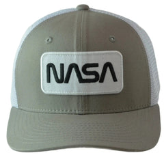 NASA Two Tone Adjustable Mesh Back Snapback Men's Gray & White Hat by Rapid Dominance