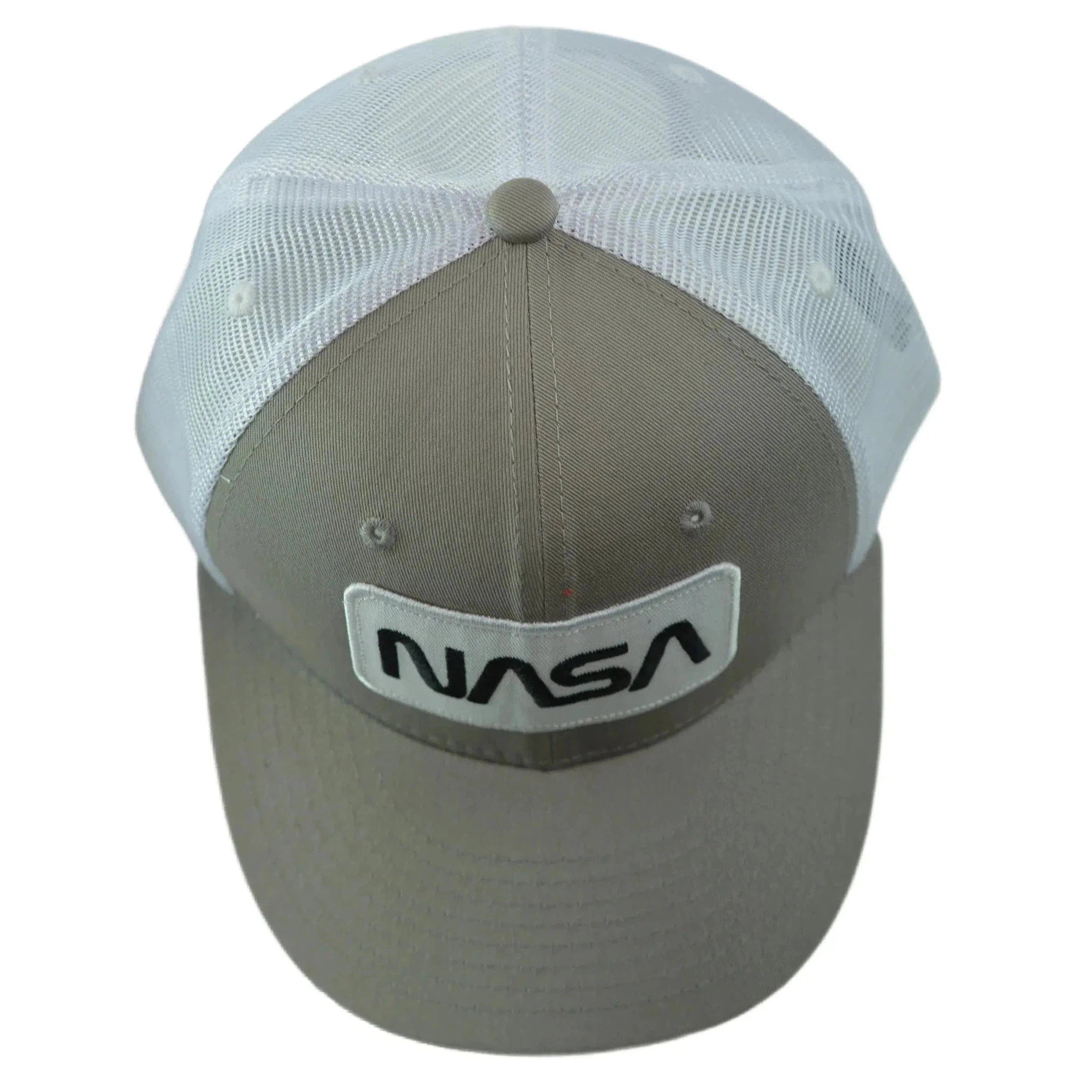 NASA Two Tone Adjustable Mesh Back Snapback Men's Gray & White Hat by Rapid Dominance