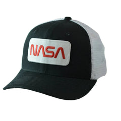 NASA Two Tone Adjustable Mesh Back Snapback Men's Black & White Hat by Rapid Dominance