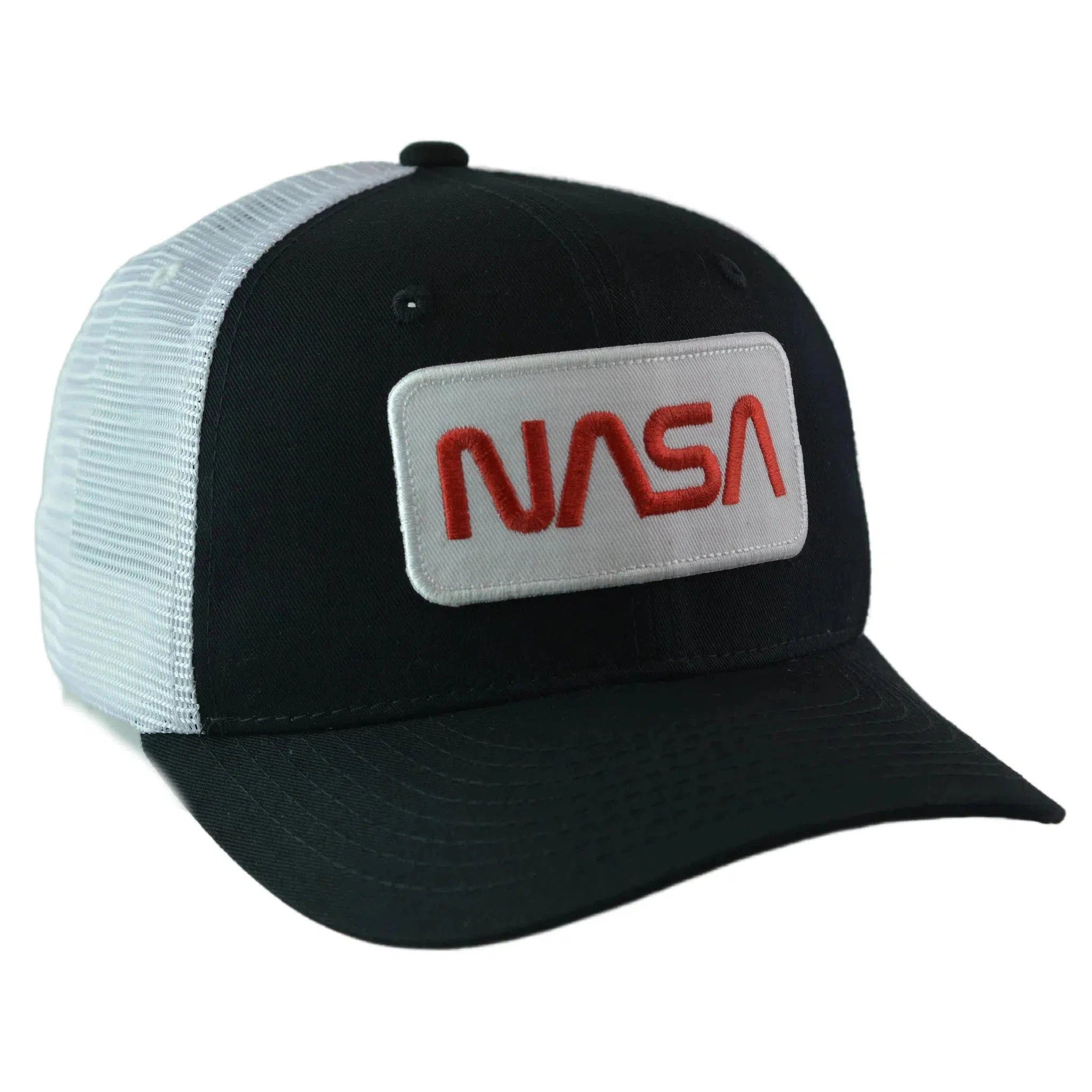 NASA Two Tone Adjustable Mesh Back Snapback Men's Black & White Hat by Rapid Dominance