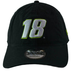 Kyle Busch #18 New Era NASCAR Driver 9TWENTY Black & Neon Strapback Adjustable Hat