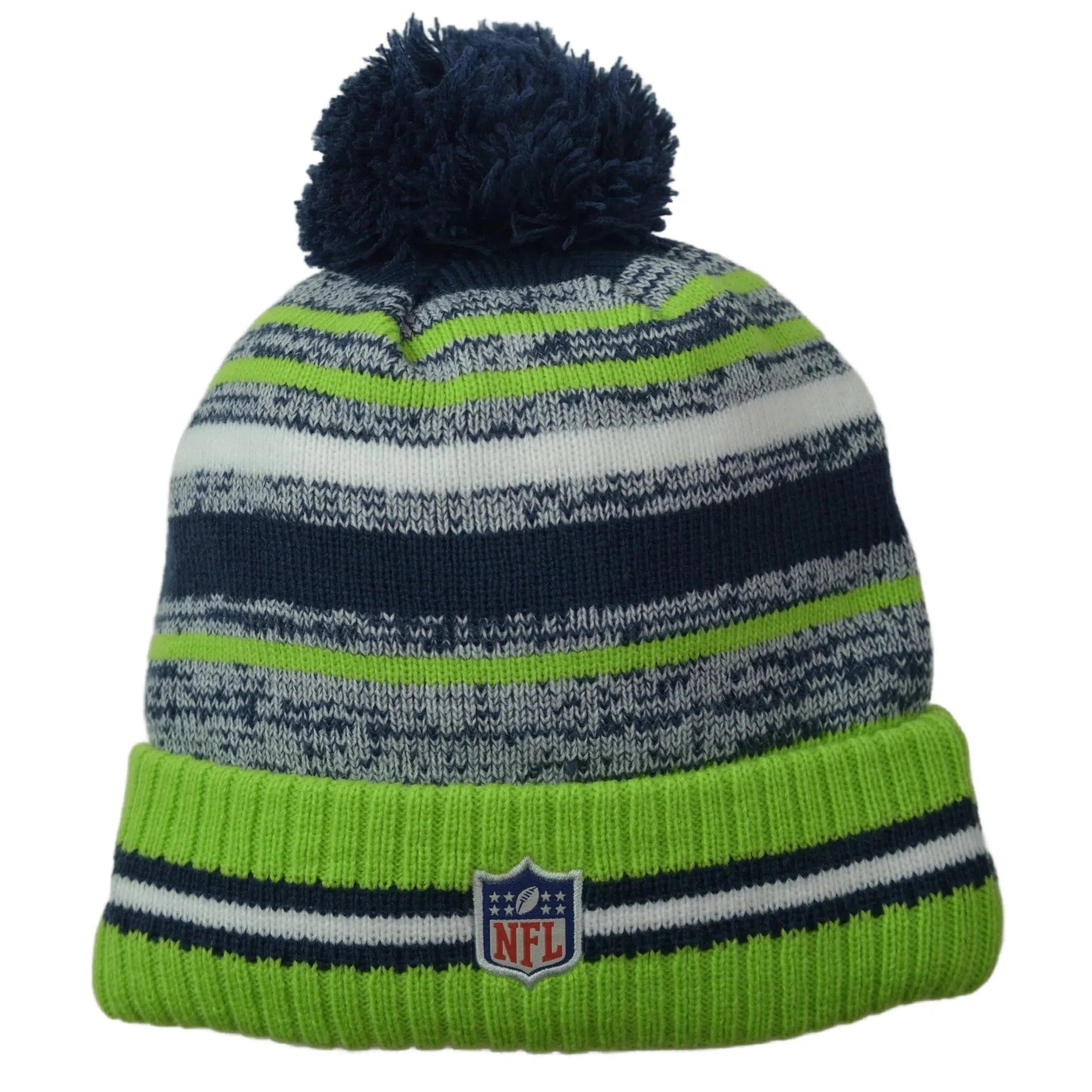 Seattle Seahawks New Era NFL Sport Knit Cuffed Winter Hat with Pom