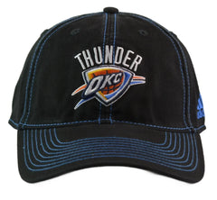 Oklahoma City Thunder Adidas Black Contrast Stitch Adjustable Hat