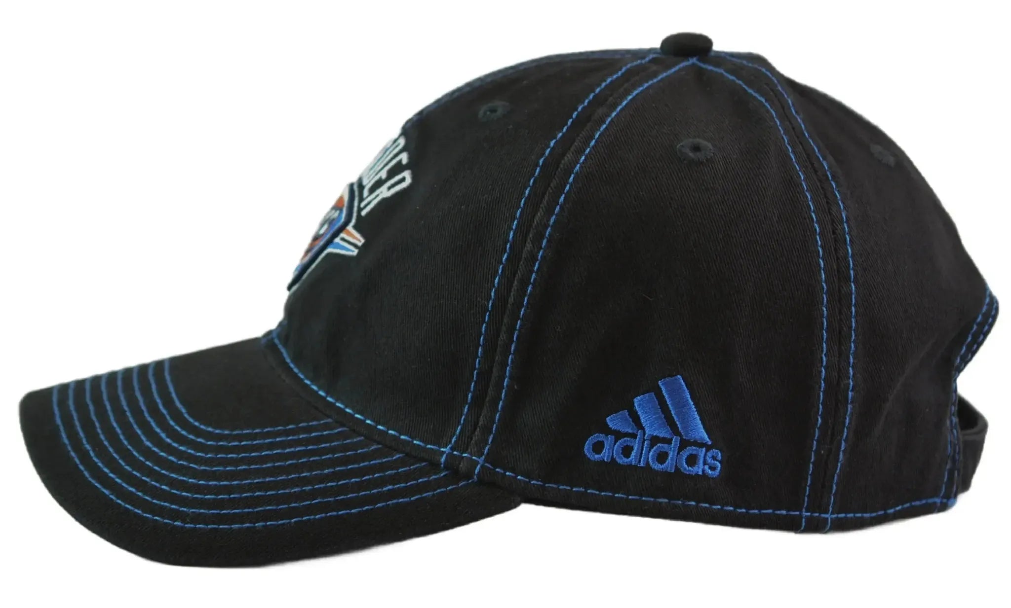 Oklahoma City Thunder Adidas Black Contrast Stitch Adjustable Hat