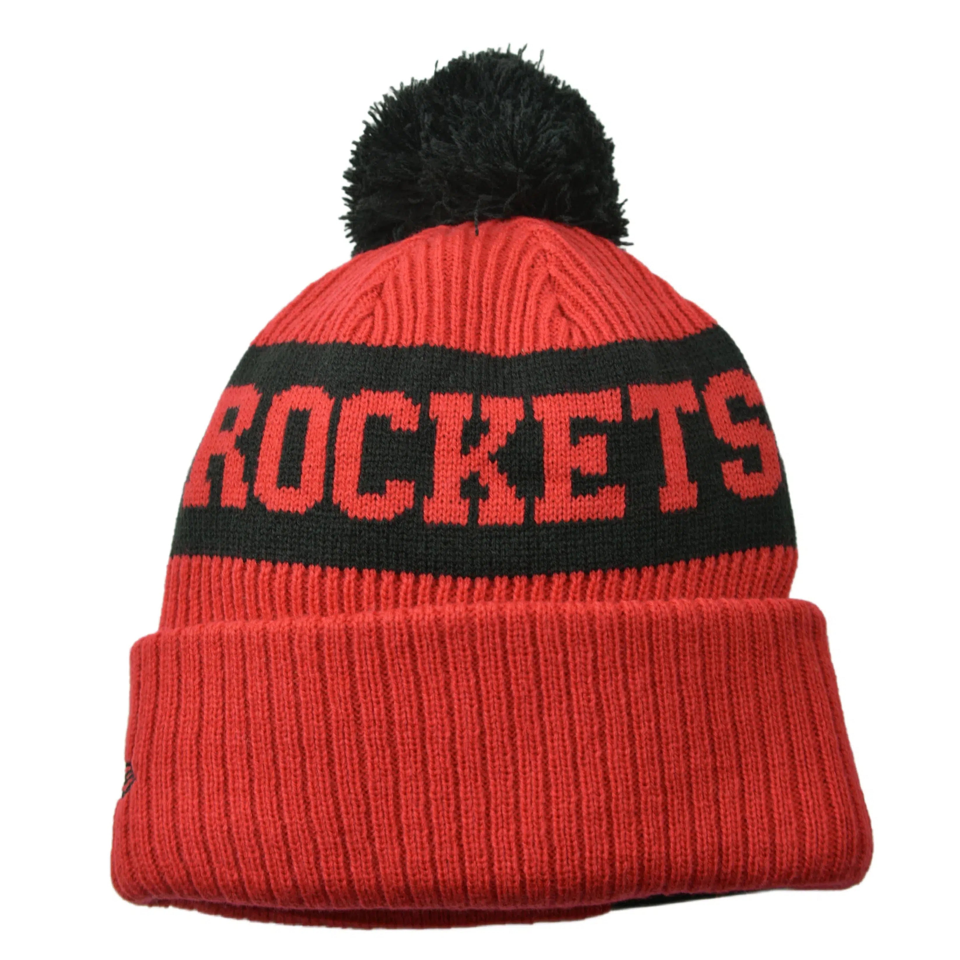 Houston Rockets New Era NBA Sport Knit Basketball Winter Knit Beanie with Pom