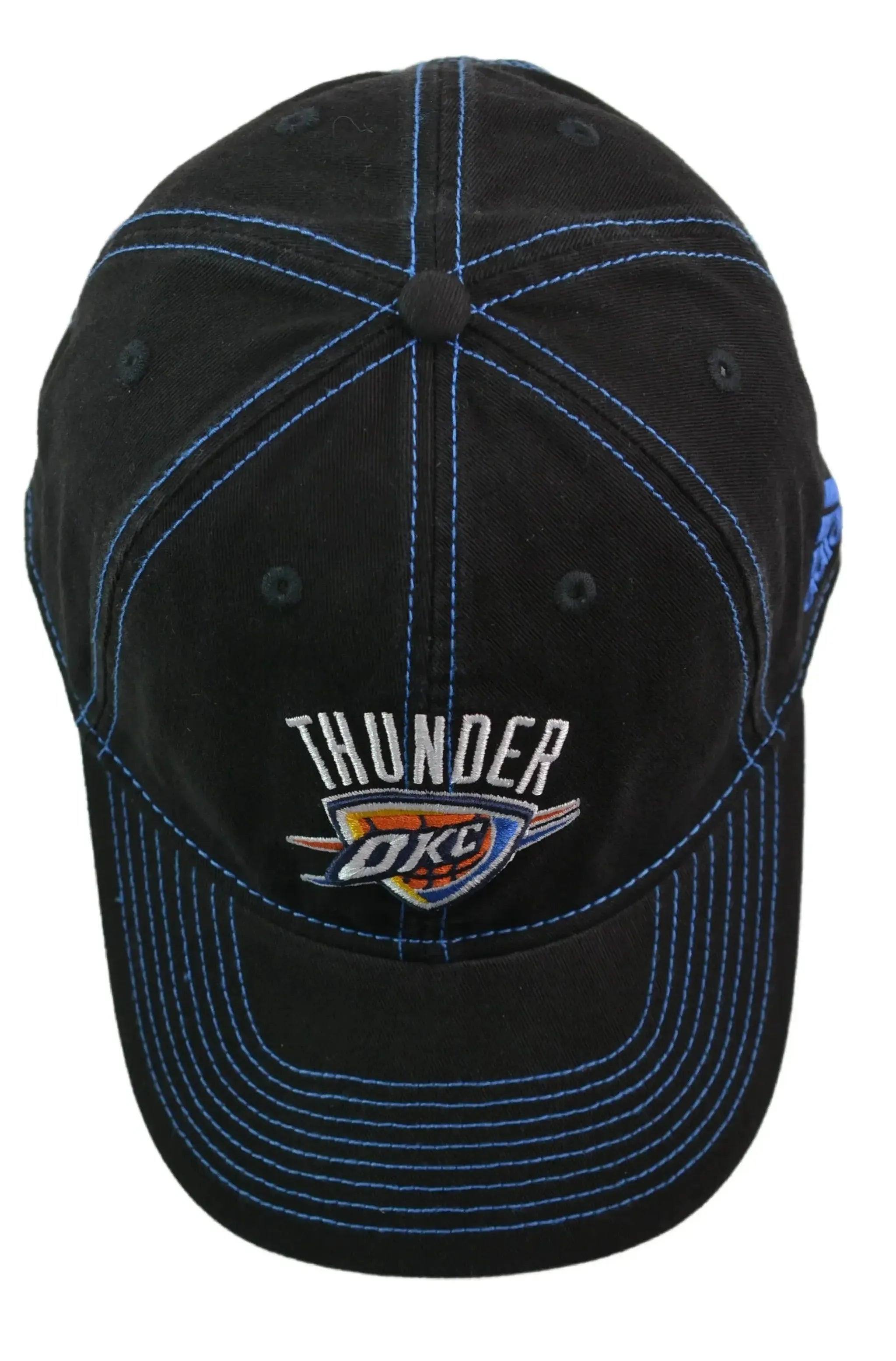Oklahoma City Thunder Adidas Black Contrast Stitch Adjustable Hat
