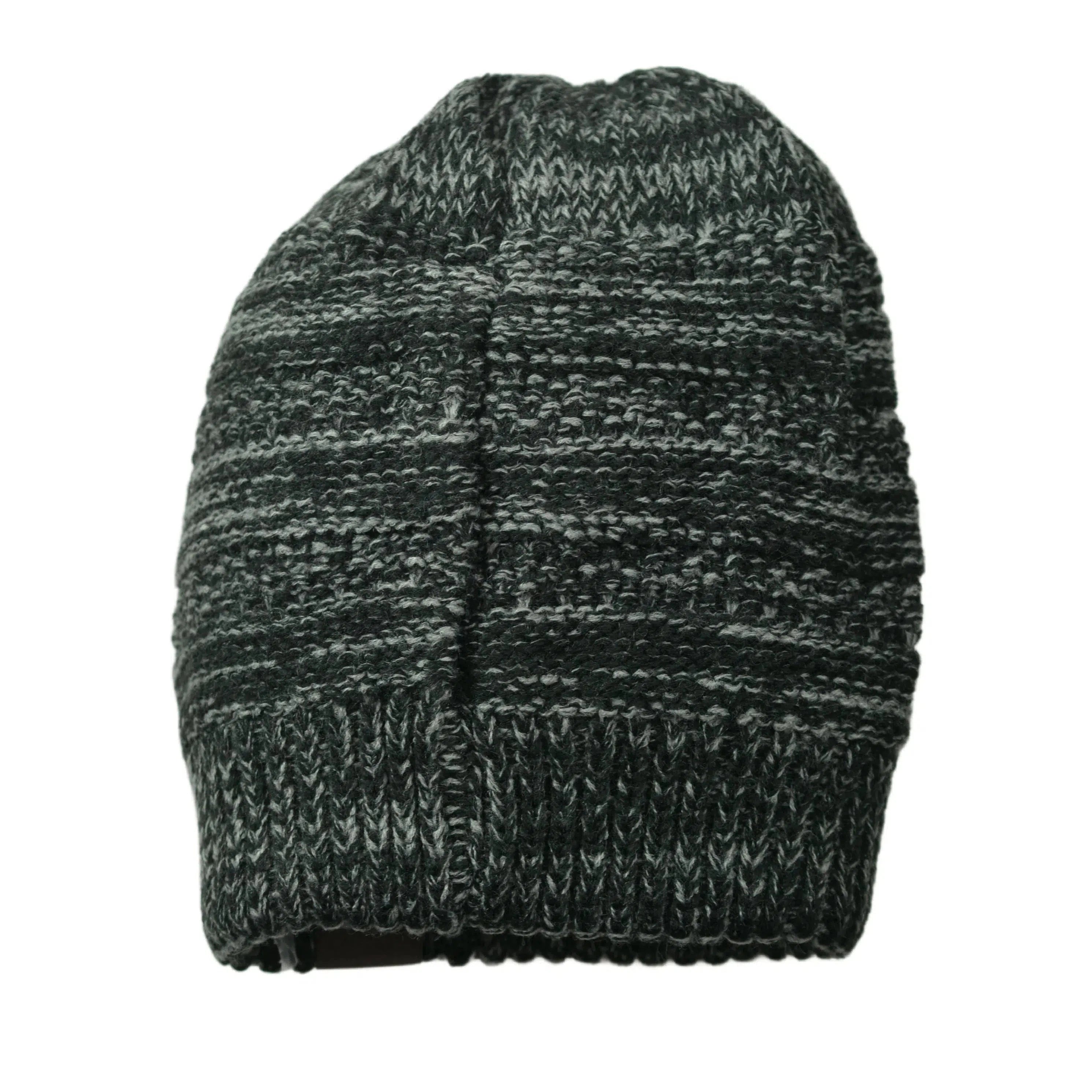 Ebony and Cinder Muk Luks Knit Fleece lined Beanie Winter Hat