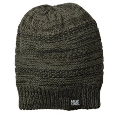 Fossil Brown Muk Luks Knit Fleece lined Beanie Winter Hat