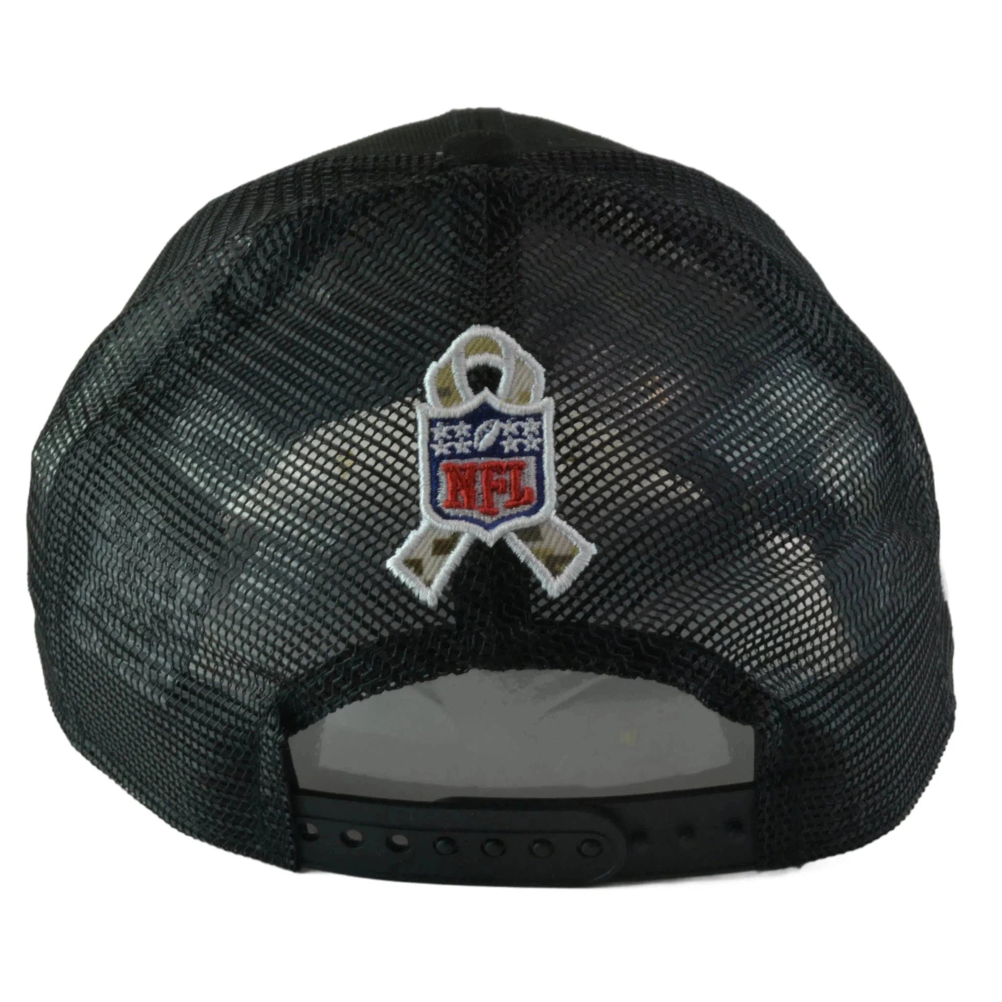 Seattle Seahawks New Era 940 Salute To Service Black/Camo Mesh Back Adjustable Men's Snapback Hat