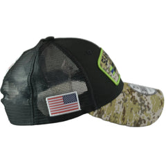 Seattle Seahawks New Era 940 Salute To Service Black/Camo Mesh Back Adjustable Men's Snapback Hat